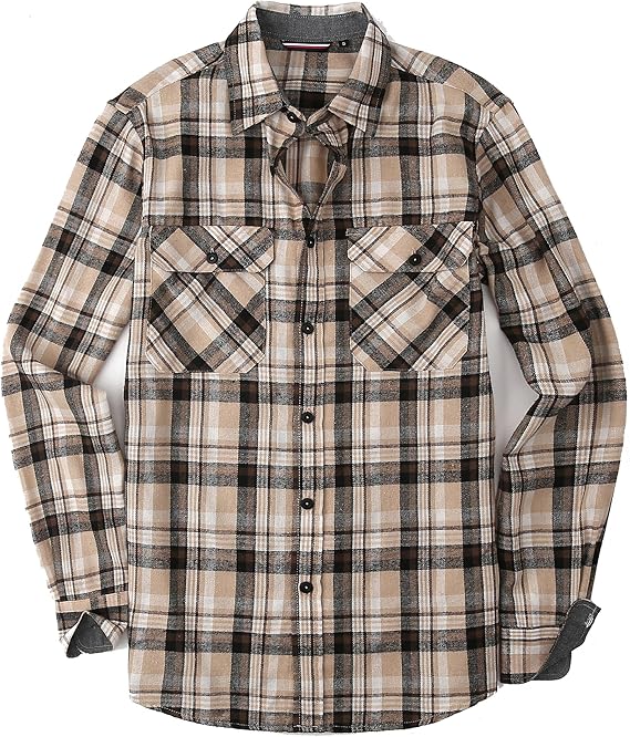 Alex Vando Mens Button Down Shirts Regular Fit Long Sleeve Casual Plaid Flannel Shirt