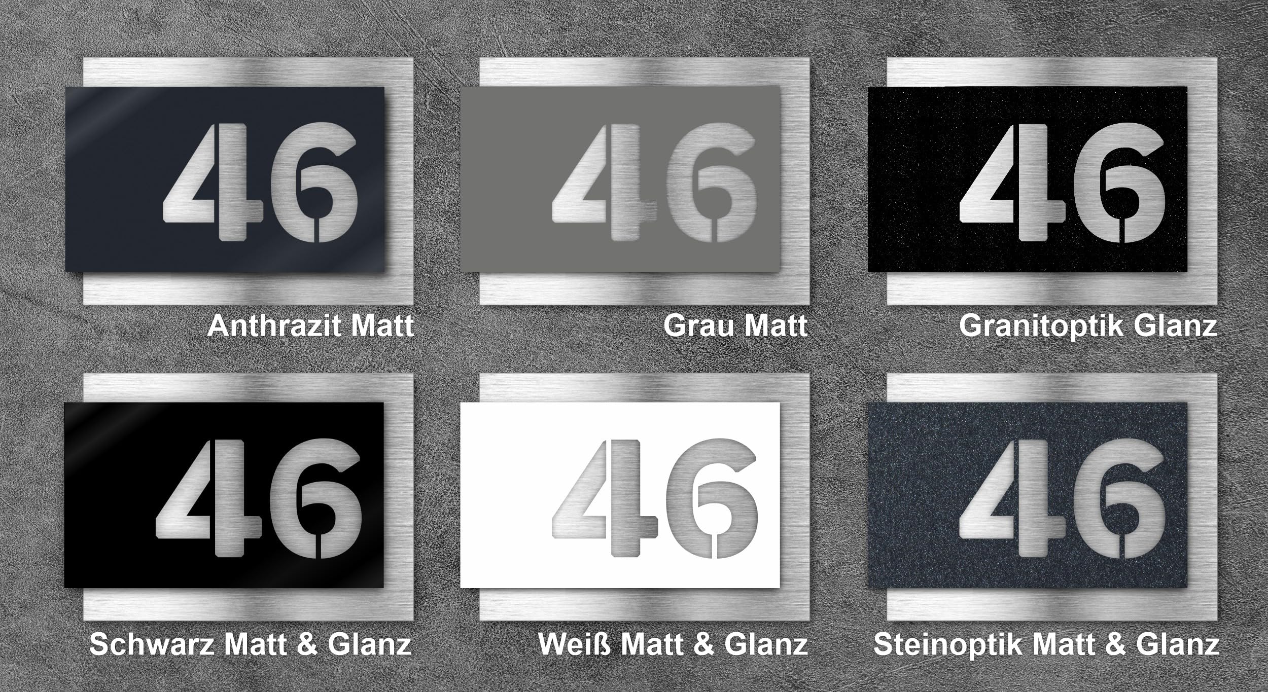 Numéro De Rue Extérieur Personnalisable Modèle Baroque En Dibond Aluminium Brossé