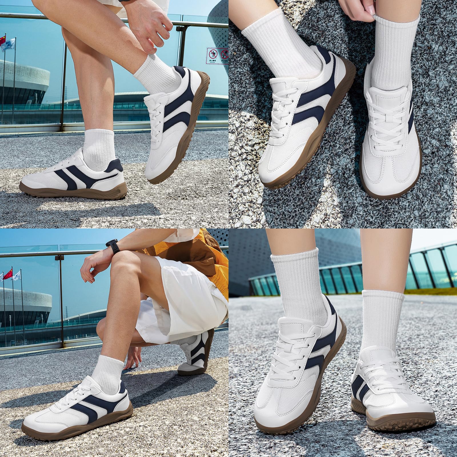 AONEGOLD Zapatillas Barefoot para Mujer y Hombre Ligera Zapatos Barefoot Anchos Antideslizante y TranspirableZapatillas de Trail Running Gr.36-48EU