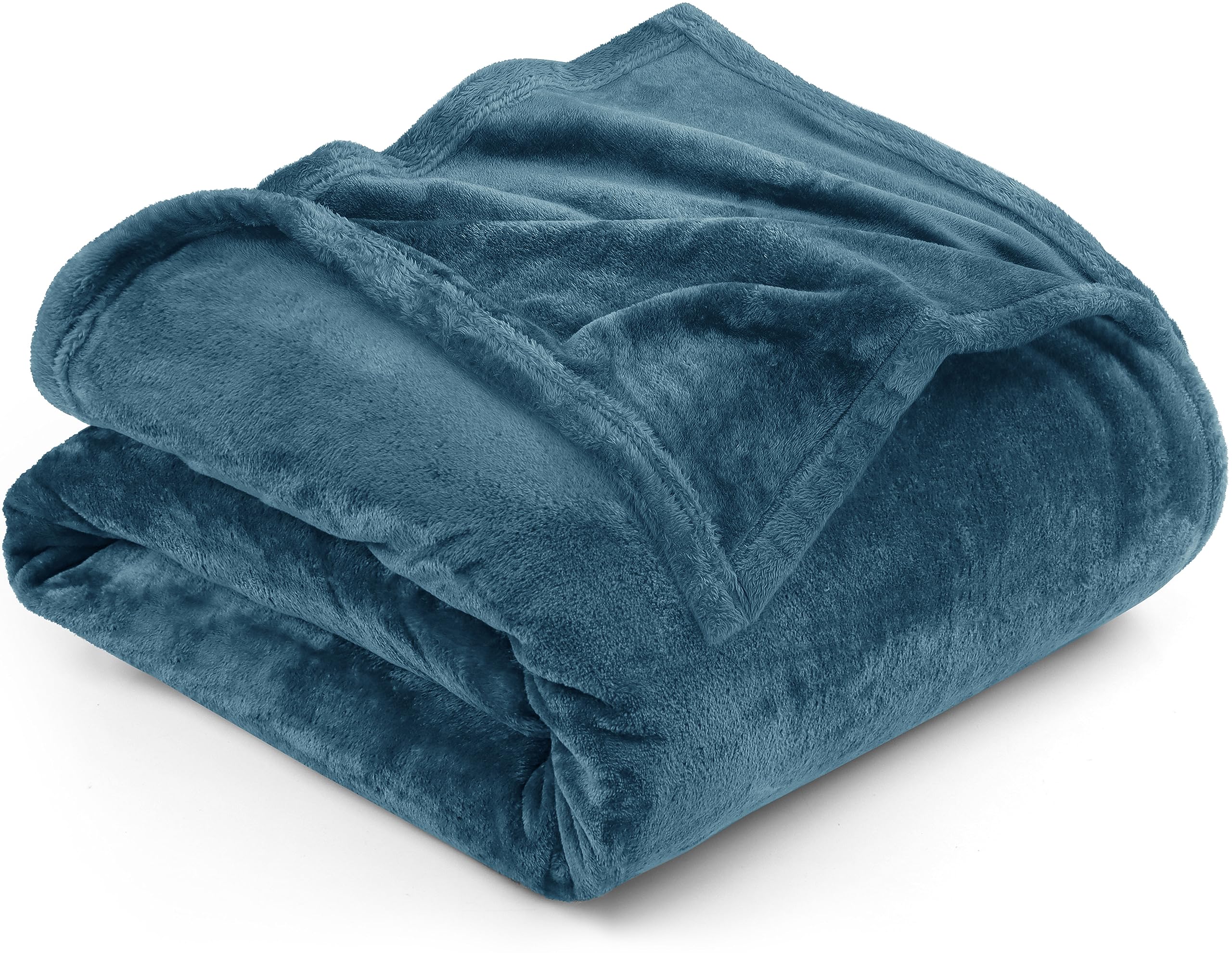 Utopia Bedding Fleece Blanket Queen Size Stone Blue 300GSM Luxury Fuzzy Soft Anti-Static Microfiber Bed Blanket (90x90 Inch)