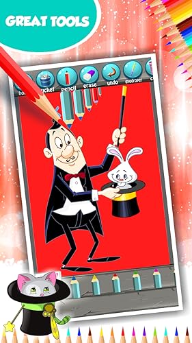 Magician Coloring Book