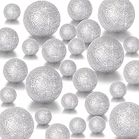 Vista 11 de Hicarer - 120 piezas de perlas para jarrón, perlas de imitación redondas para centros de mesa, portacepillos de maquillaje, decoración del hogar