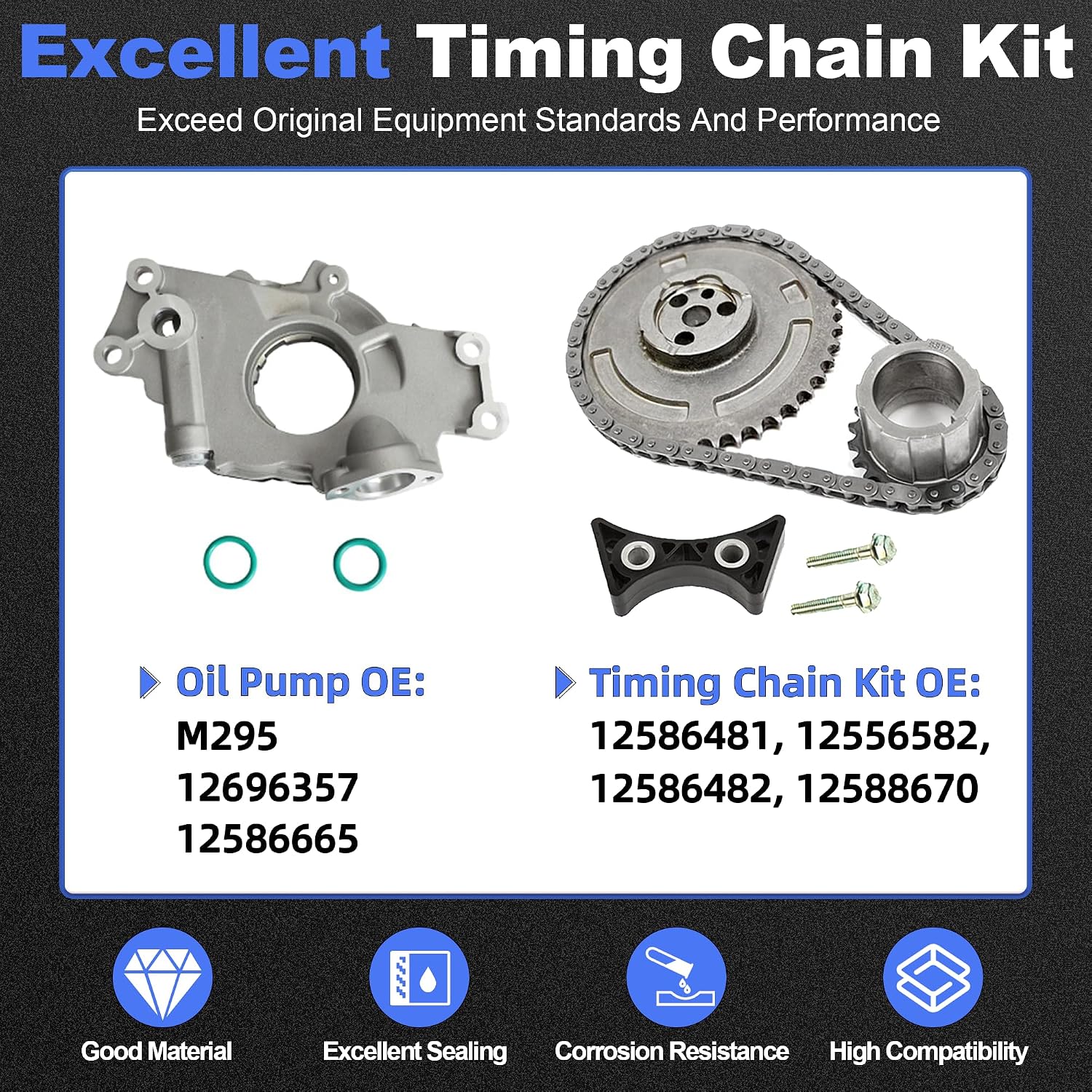 Sloppy Mechanics Stage 2 Camshaft Lifters Kit & Full Gasket Set E1840P | Fit For Chevy GM Gen3/4 4.8L 5.3L 5.7L 6.0L 6.2L V8 1999-2013 LS +7.400 Replace#12564012