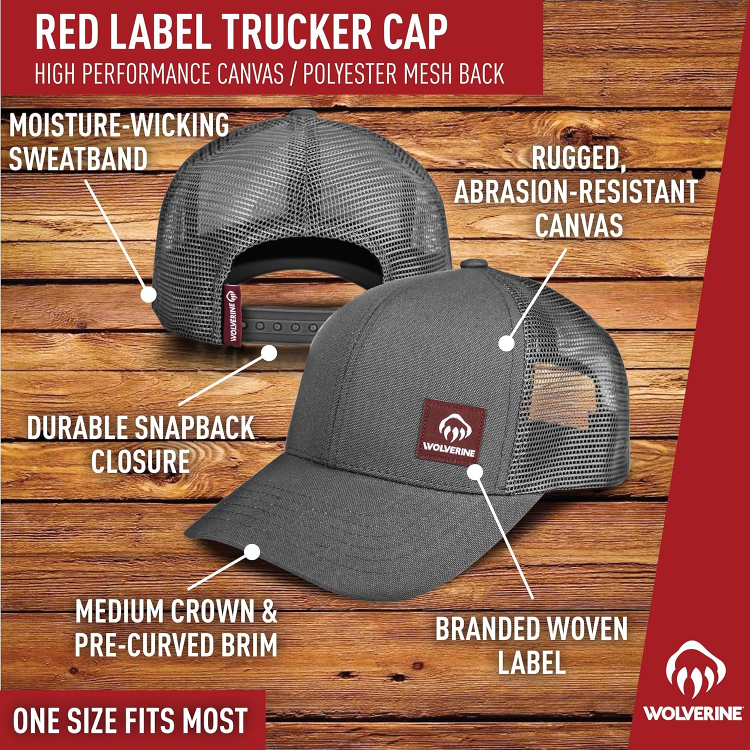 Wolverine America Hat | Adjustable | Flag | Patriot | Ballcap | Durable | American | USA - Image 6