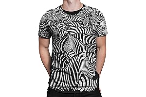 Vibrant Zebra Print Short Sleeve Tee
