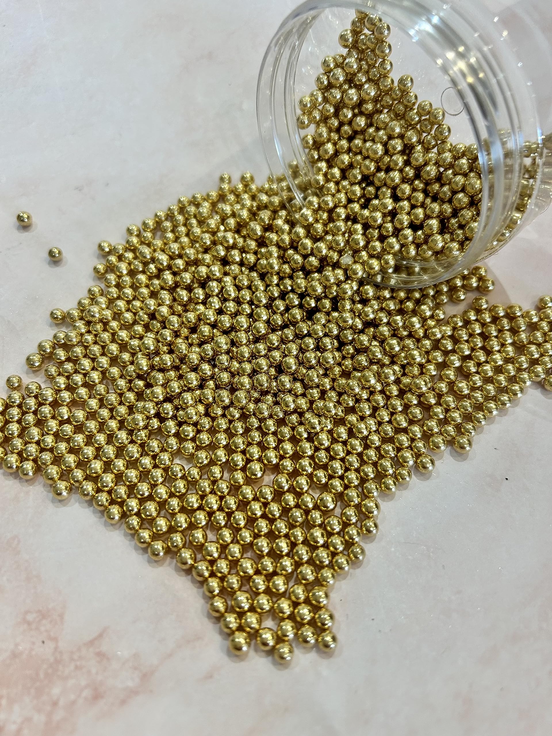 Metallic Gold Sugar Sprinkles (90g, 4mm)