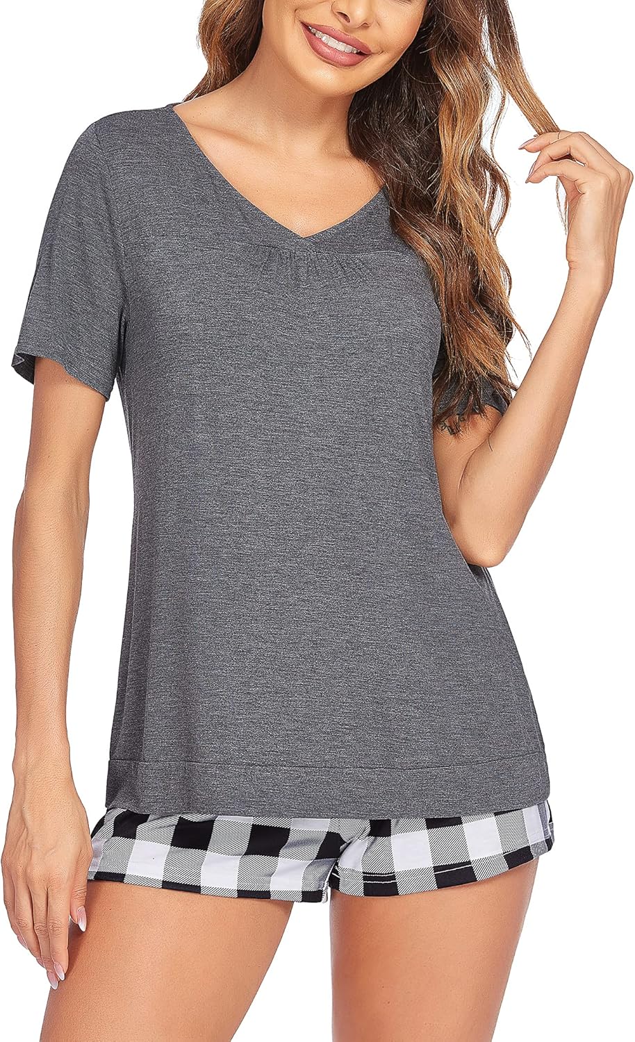 Avidlove Women's Shorts Pajama Set Short Sleeve Sleepwear Nightwear Pjs S-XXL - Image 3