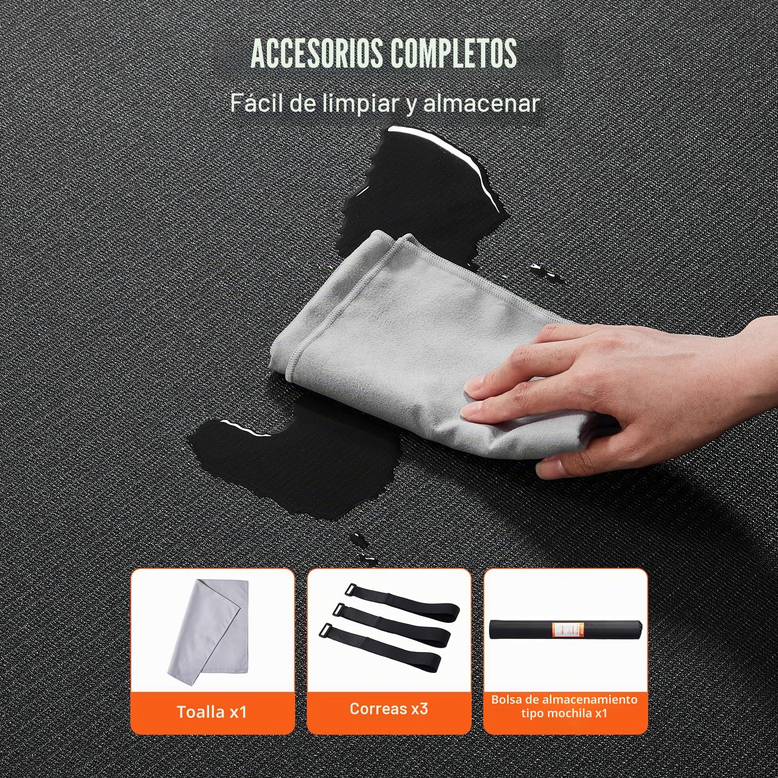 VEVOR Esterilla de Yoga Antideslizante de Alta Densidad para Hombres y Mujeres Estera de Fitness y Ejercicio con Bolsa y Correa de Transporte para Yoga en Casa, Pilates y Entrenamiento, 2440x1530 mm