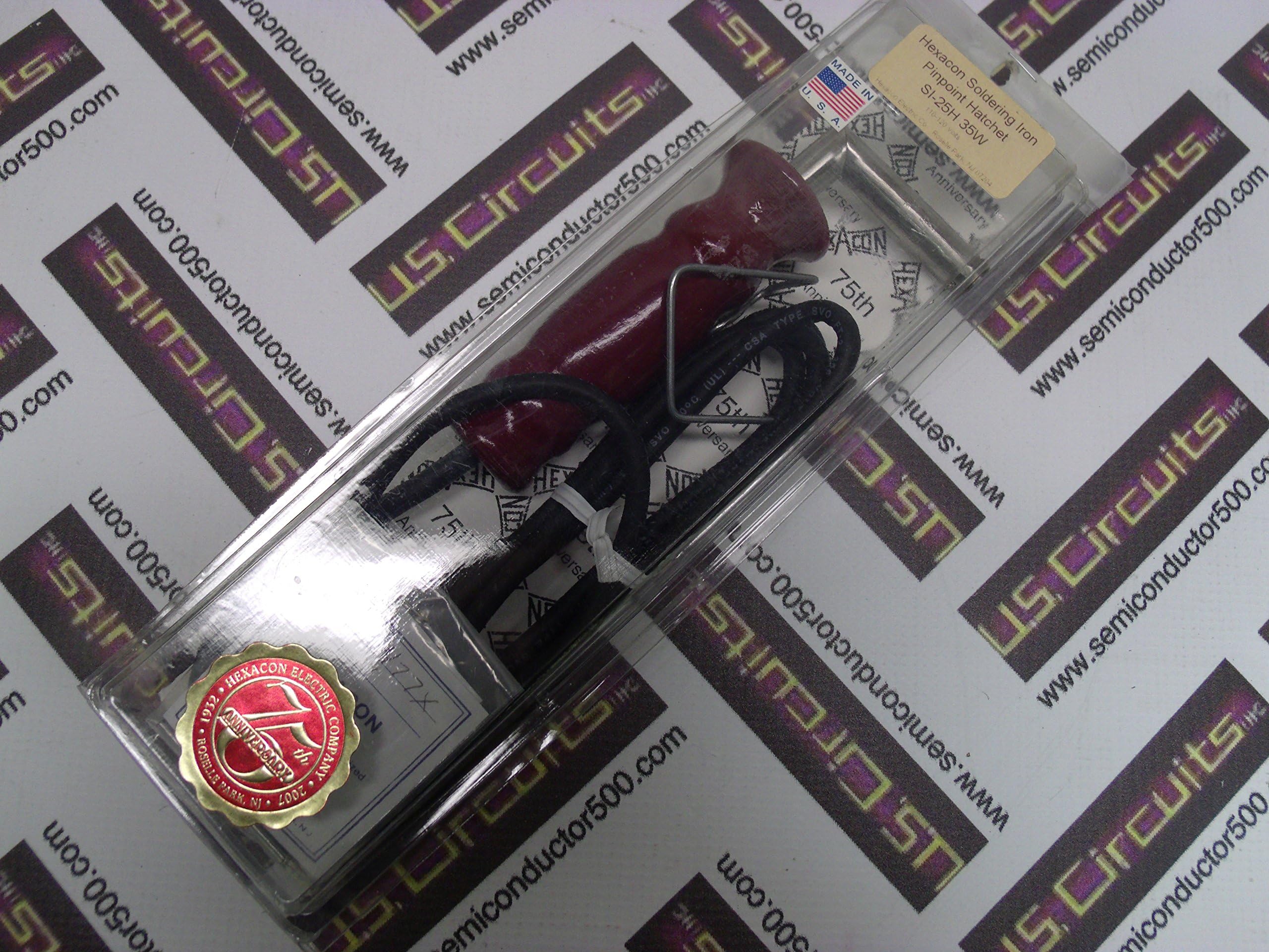 Hexacon Right Angle Soldering Iron Pinpoint Hatchet SI-25H 35W MADE IN THE USA.