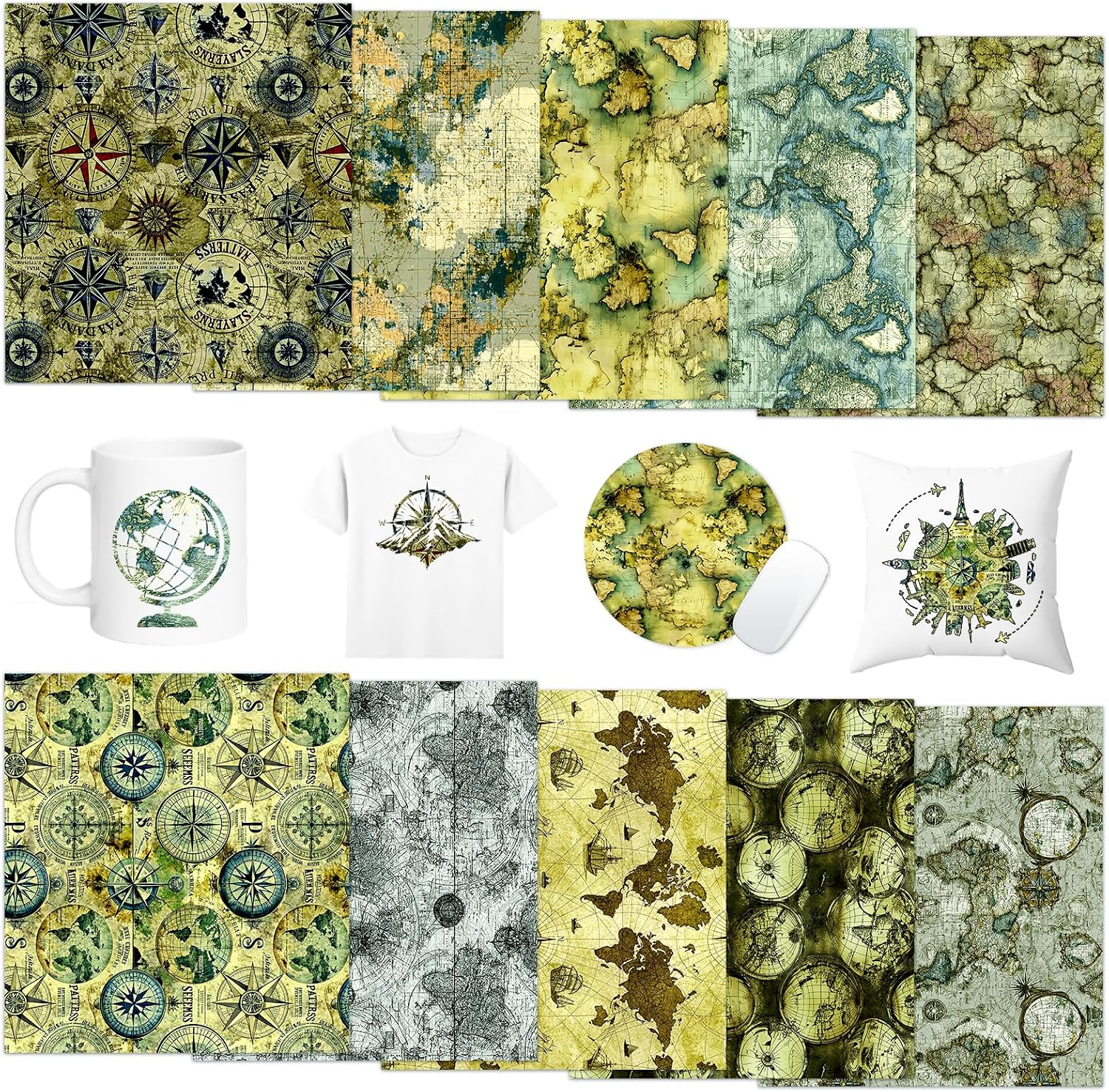 Tintnut Butterfly Pattern Sublimation Transfer Paper - 12 Sheets 12"x10", Colored Sublimation Ink Transfer Sheets for DIY Mugs, Tumblers, T-Shirts