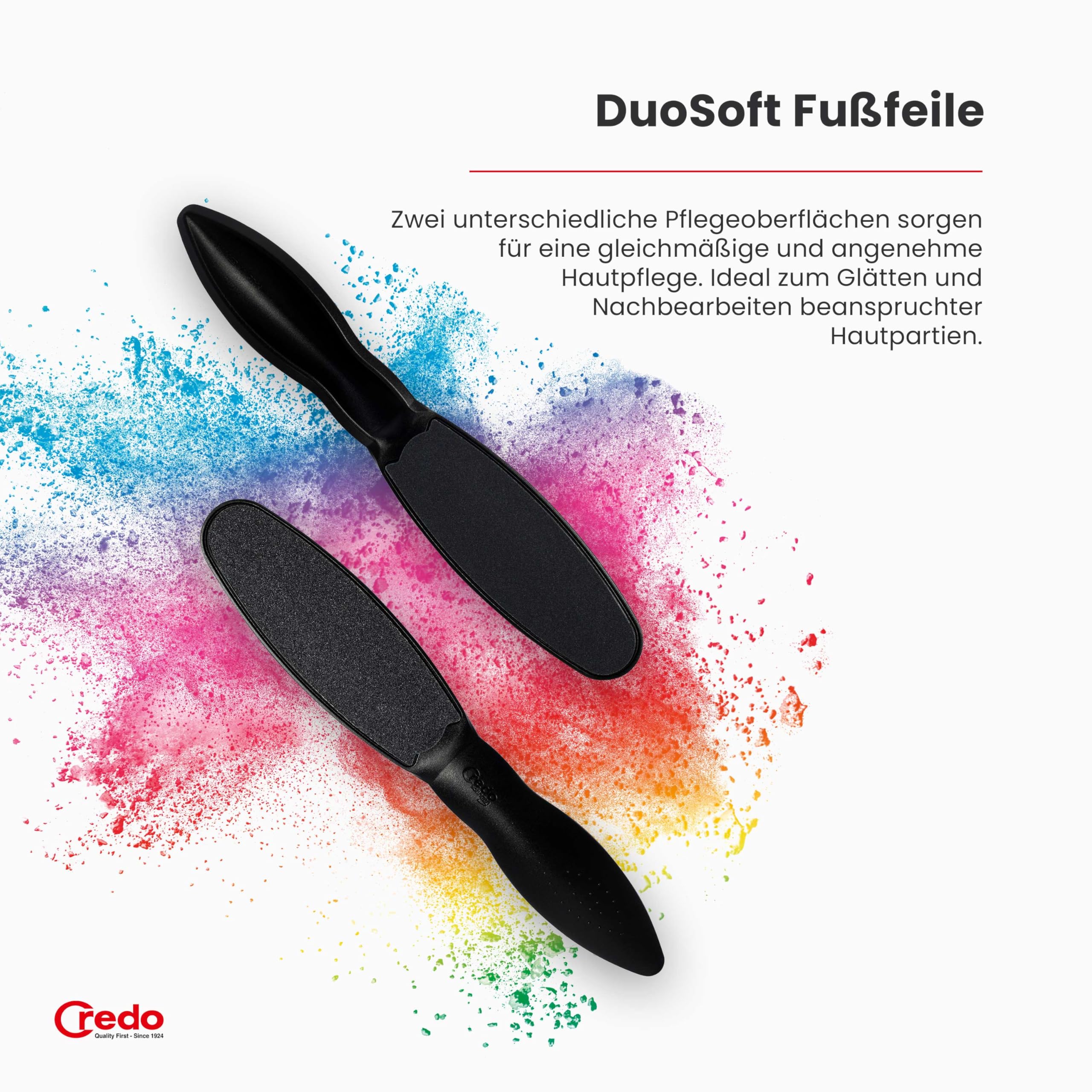 Credo BlackLine Intense Care Bundle Fußpflege Set | mit SmartCutter, Safety Hornhauthobel, DuoSoft, Fußnagelschere, Nagelknipser & Keramik-Nagelhautentferner | intensive Fuß- und Nagelpflege