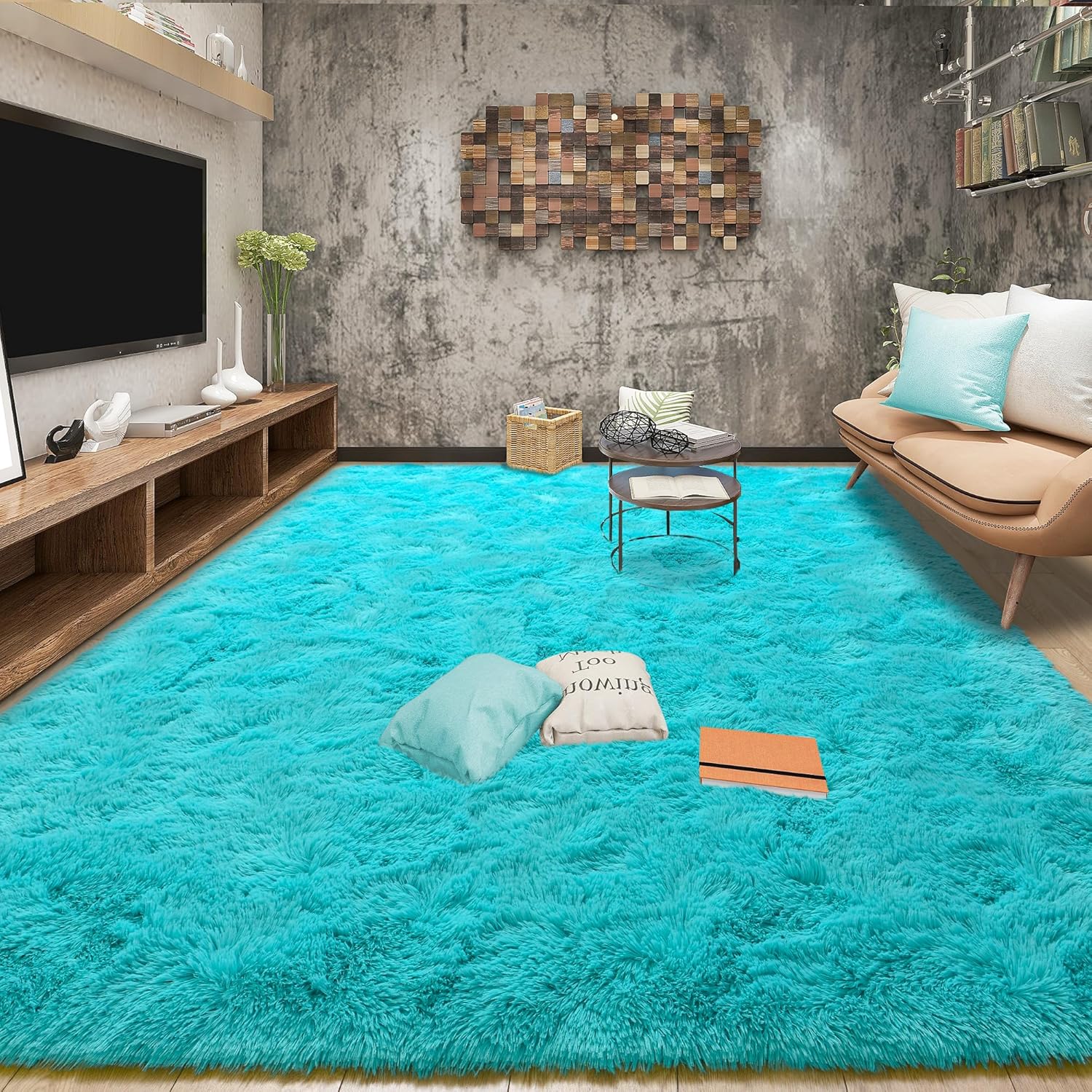 Tepook Super Soft Fluffy Rug for Bedroom, Modern Shaggy Rug