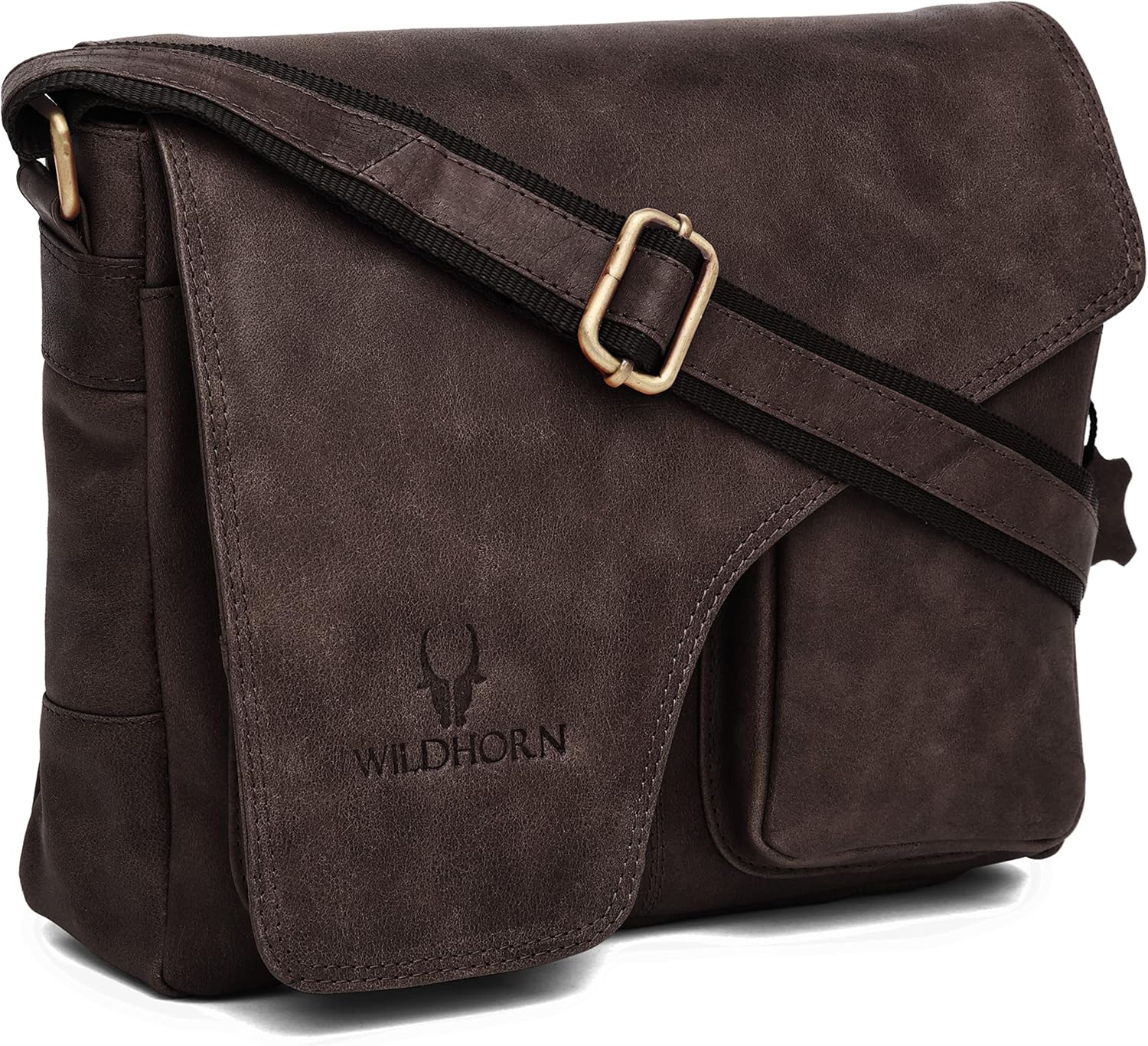 WILDHORN India Leather 11 inches Tan Messenger Bag