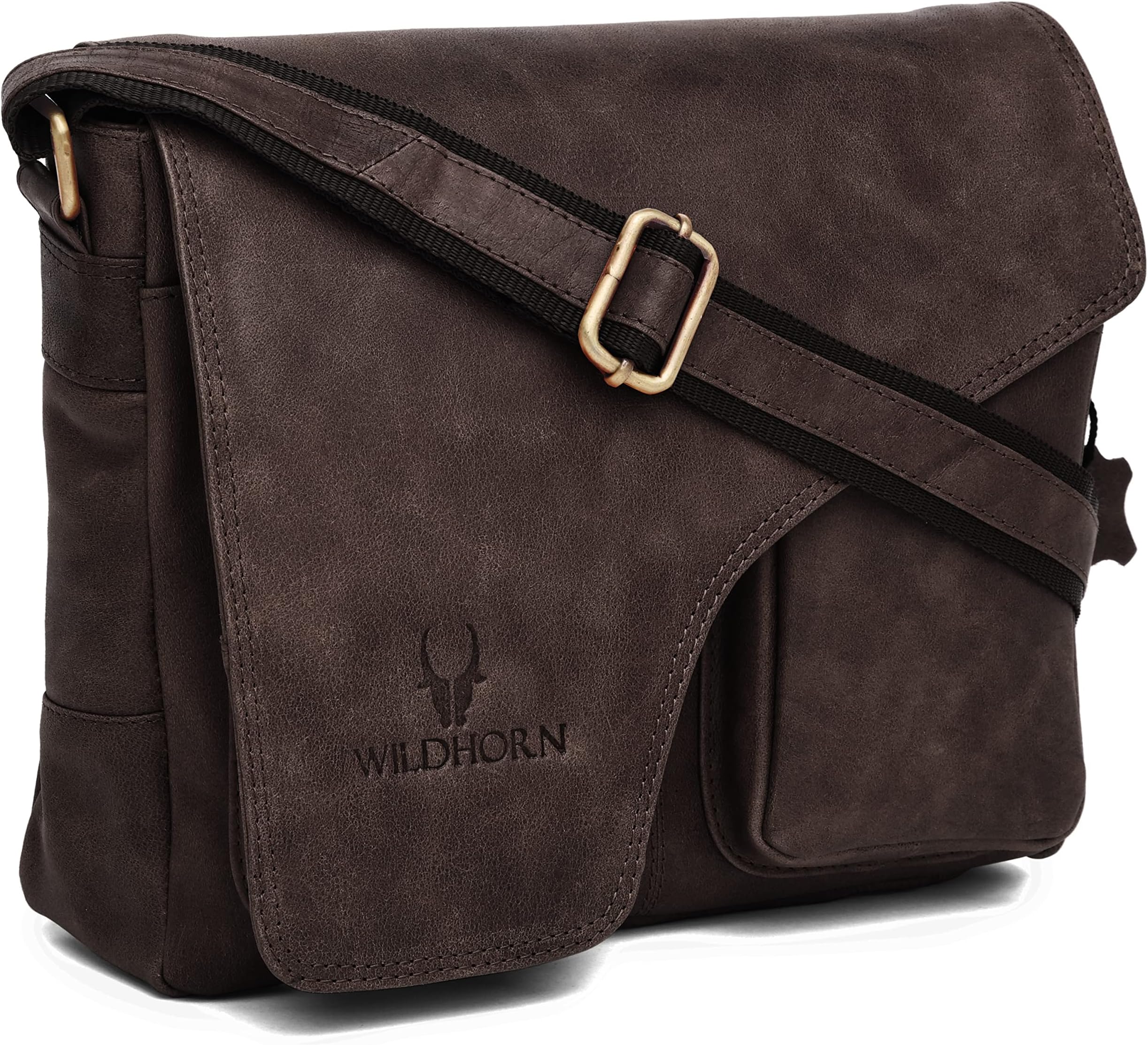 WildHorn Men Leather Messenger Bag Luggage- Messenger Bag (pack of 2)