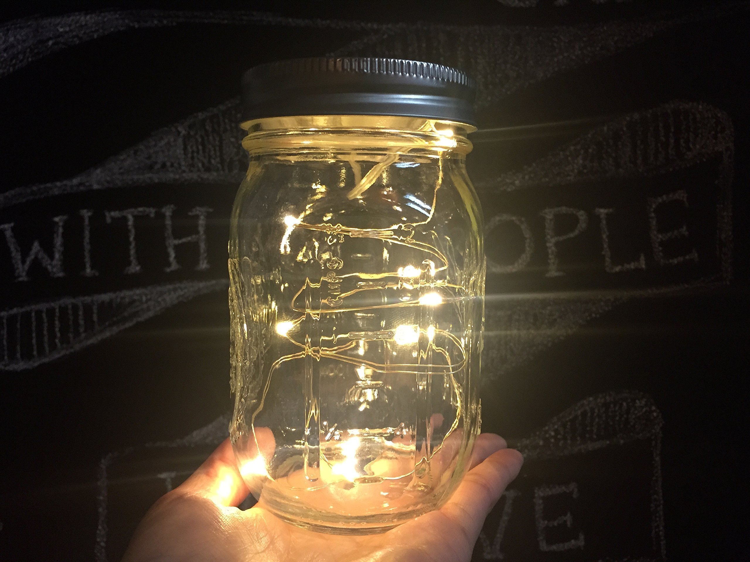 Mason Jar Lights - Fully assembled with Mason Jar! (Outdoor Lightning, rustic, Fairy Lights, Mason Jar Lights, String Lights, Wedding Lights, Wedding Centerpieces)