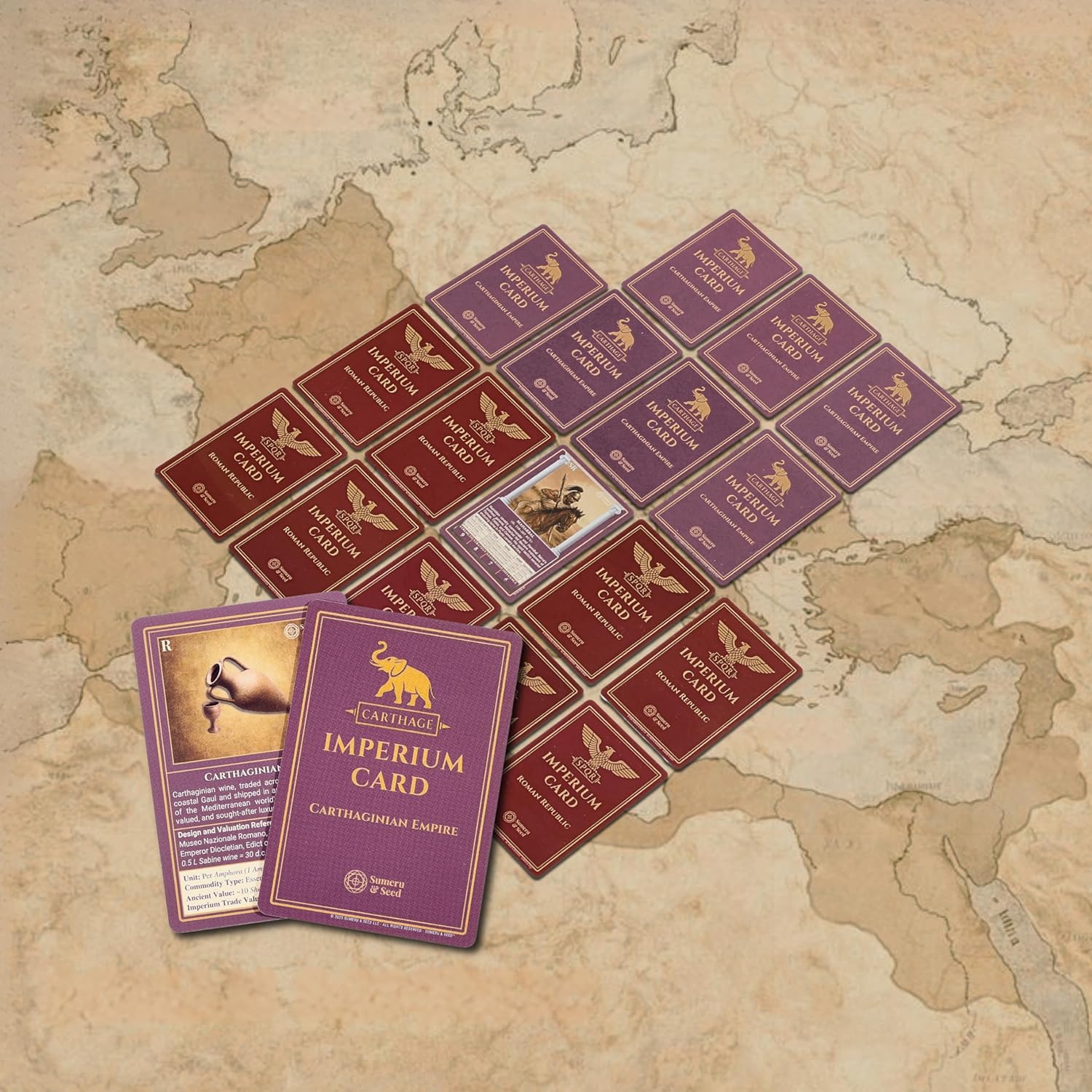 Sumeru & Seed Imperium Cards – Historical Strategy Card Expansion – The Signet Ring Booster – The Second Punic War Rome vs Carthage – Sandbox Battle Add-On