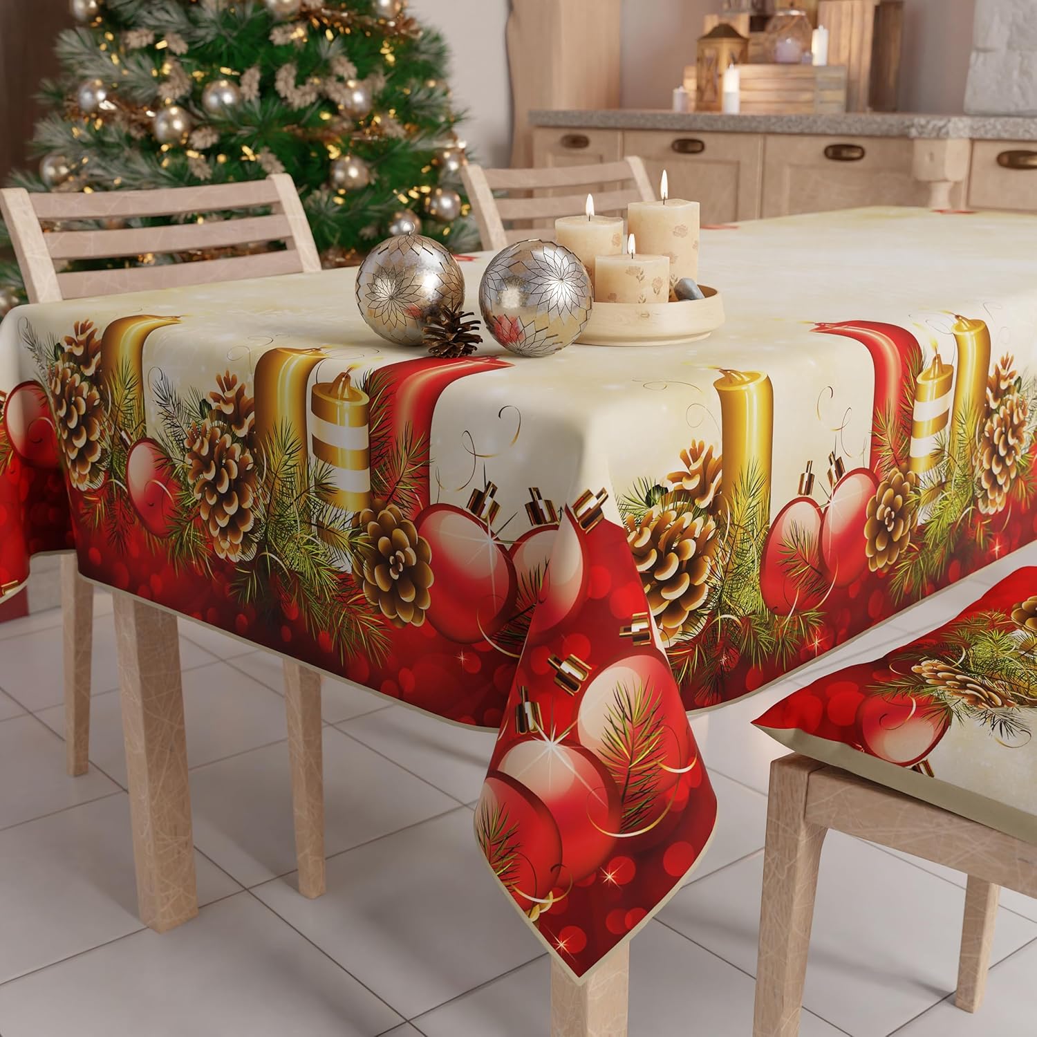 Tovaglia In Cotone PETTI Artigiani Italiani | 140x180cm Gialla | Per 6 Posti | 100% Made In Italy - Foto 6