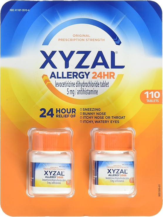 XYZAL Allergy 24 hour 110 Tablets Amazon.ca Health & Personal Care