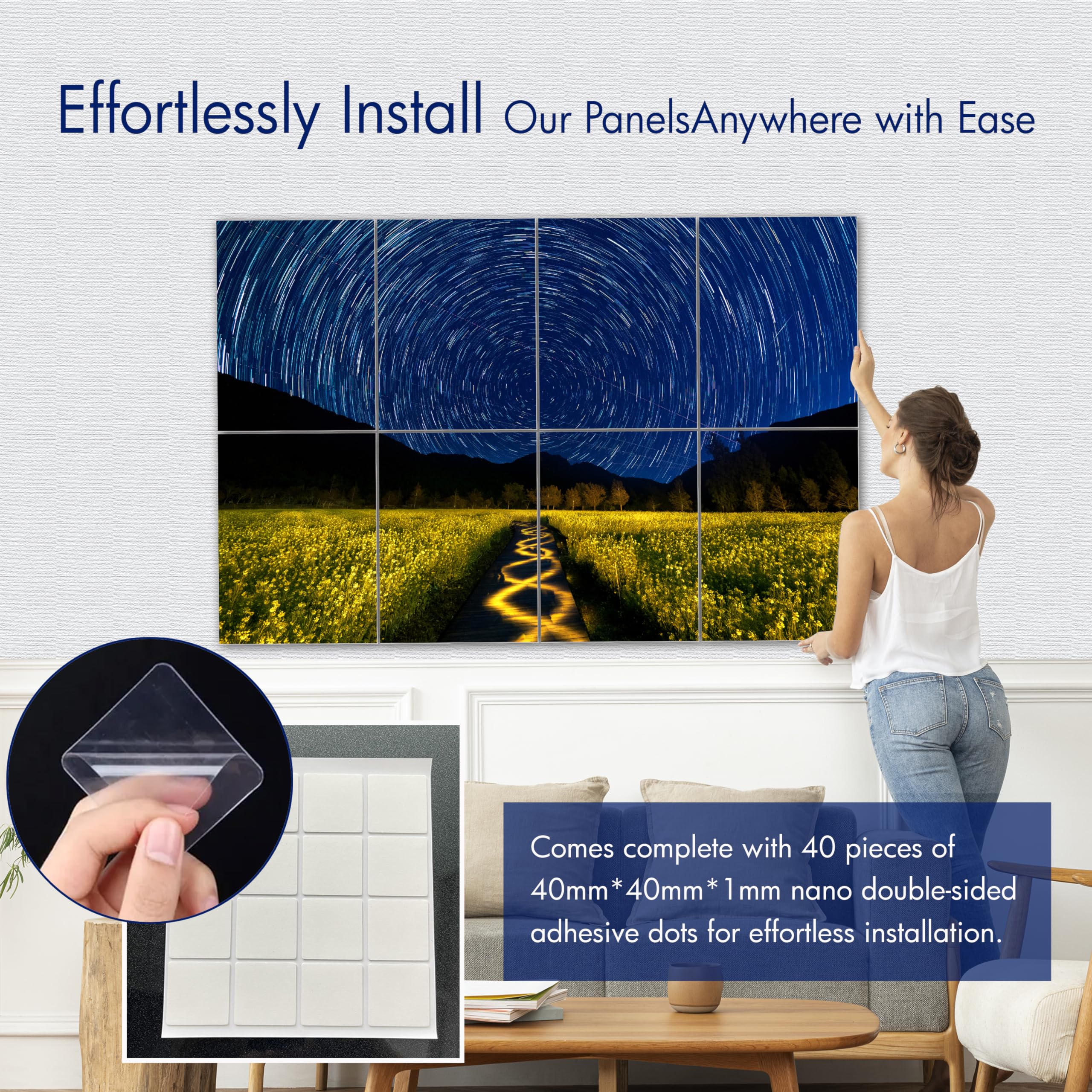 PINWELIFE® Wall Art Acoustic Panels, Sound Proof Absorbing Panels for Home/Office, Decorative Absorbing Dampening - Image 3