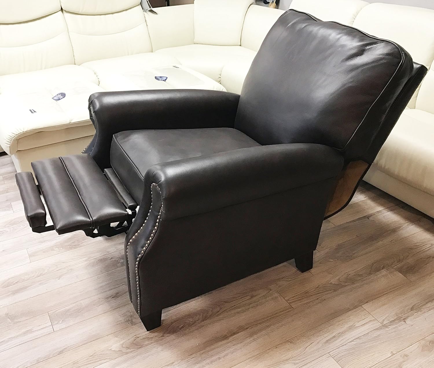BarcaLounger Briarwood 7-4490 Recliner Chair - Aston-Chocolate 5442-86 All Leather