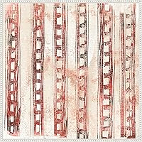 Vista 7 de Amanti Art Framed Canvas Wall Art 16x16 Red Earth Textile IX by June Erica Vess, Framed Wall Art Canvas, Abstract Artwork, Traditional Decor, Small