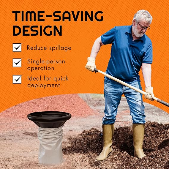 Sandbag Filler Tool - Durable Sand Funnel for Manual Filling-Sand Bag Funnel, Sand Bag Filler Funnel for All Industries, Sand Bag Filler Stand, Easy Sand Bag Filler Tool -1 Sandbag Funnel