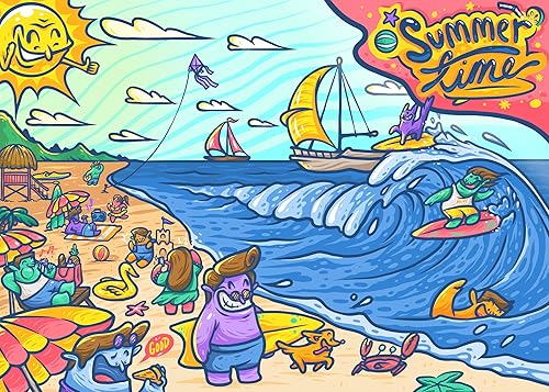 Miniatura 3 de Neon Summertime - Rompecabezas de 1000 piezas Ninja Lion Games