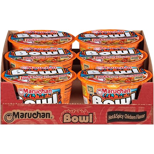 Miniatura 2 de Maruchan Tazón de pollo picante y picante, 3.32 onzas, paquete de 6