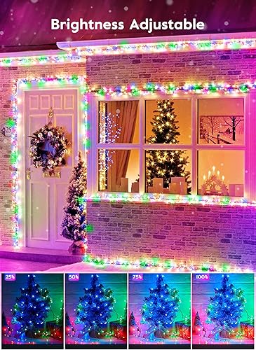 Miniatura 2 de Luces inteligentes para árbol de Navidad que cambian de color, 165 pies, 500 luces LED controladas por aplicación con RGB y 16 modos de escena,