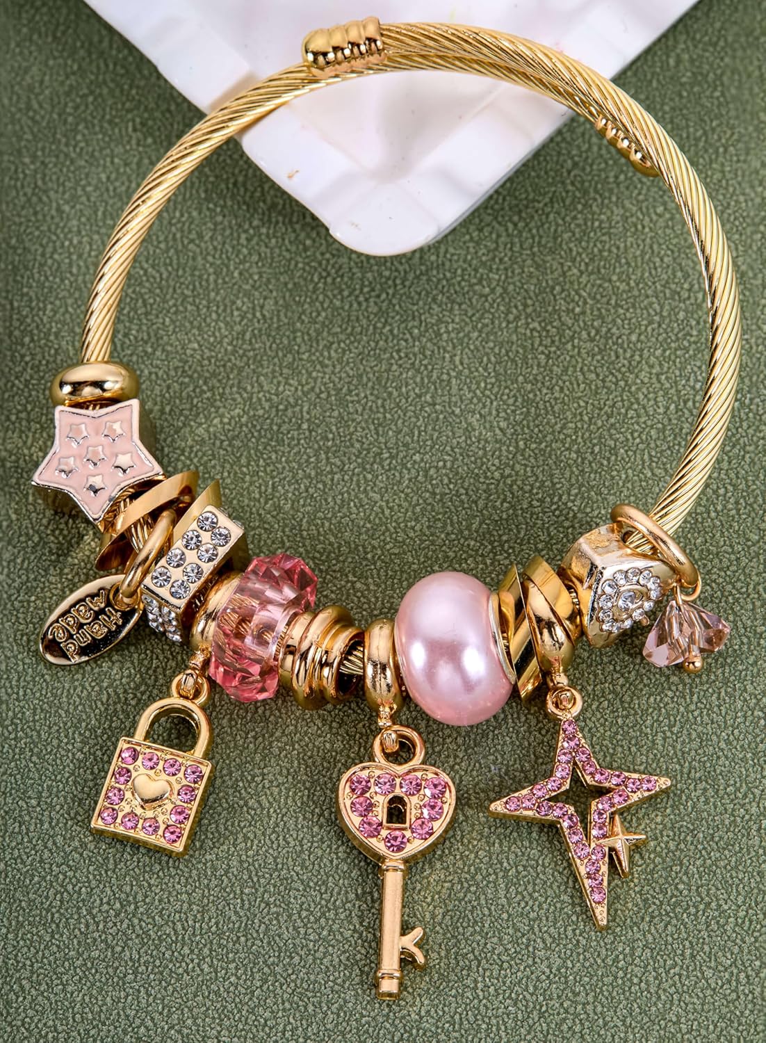 Gold-Tone Rhinestone Charms Set for DIY Jewelry Making - 36 PCS Assorted Metal Pendants for Bracelets, Necklaces, Earrings - Elegant Craft Supplies, Gift Ideas for Jewelry Lovers - Image 4