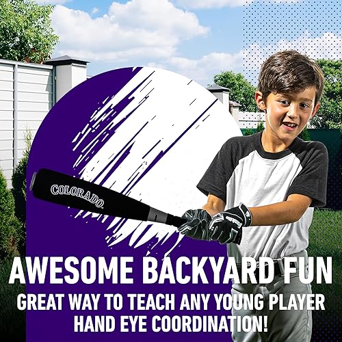 Miniatura 131 de Franklin Sports MLB Bate de béisbol de espuma jumbo + juegos de pelotas, bates de béisbol de espuma de gran tamaño para niños + pelotas de béisbol