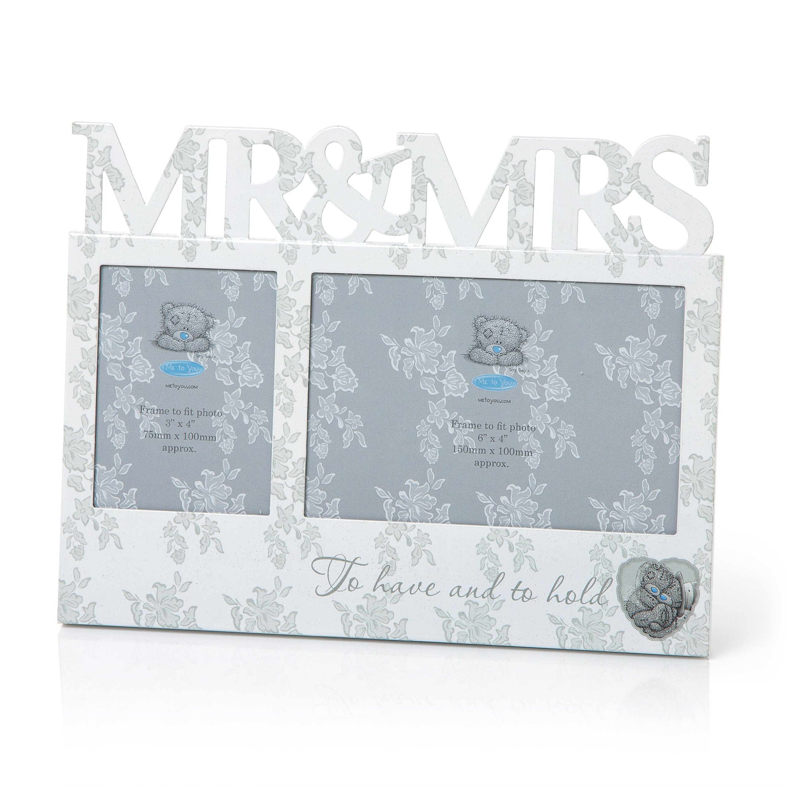 Me to You 1-Piece Tatty Teddy Mr and Mrs Luxury Double Photo Frame