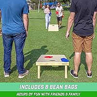 Vista 4 de GoSports Solid Wood Premium Cornhole Sets - Choose 4 x 2 ft or 3 x 2 ft - Game Boards Include Set of 8 Cornhole Toss Bags