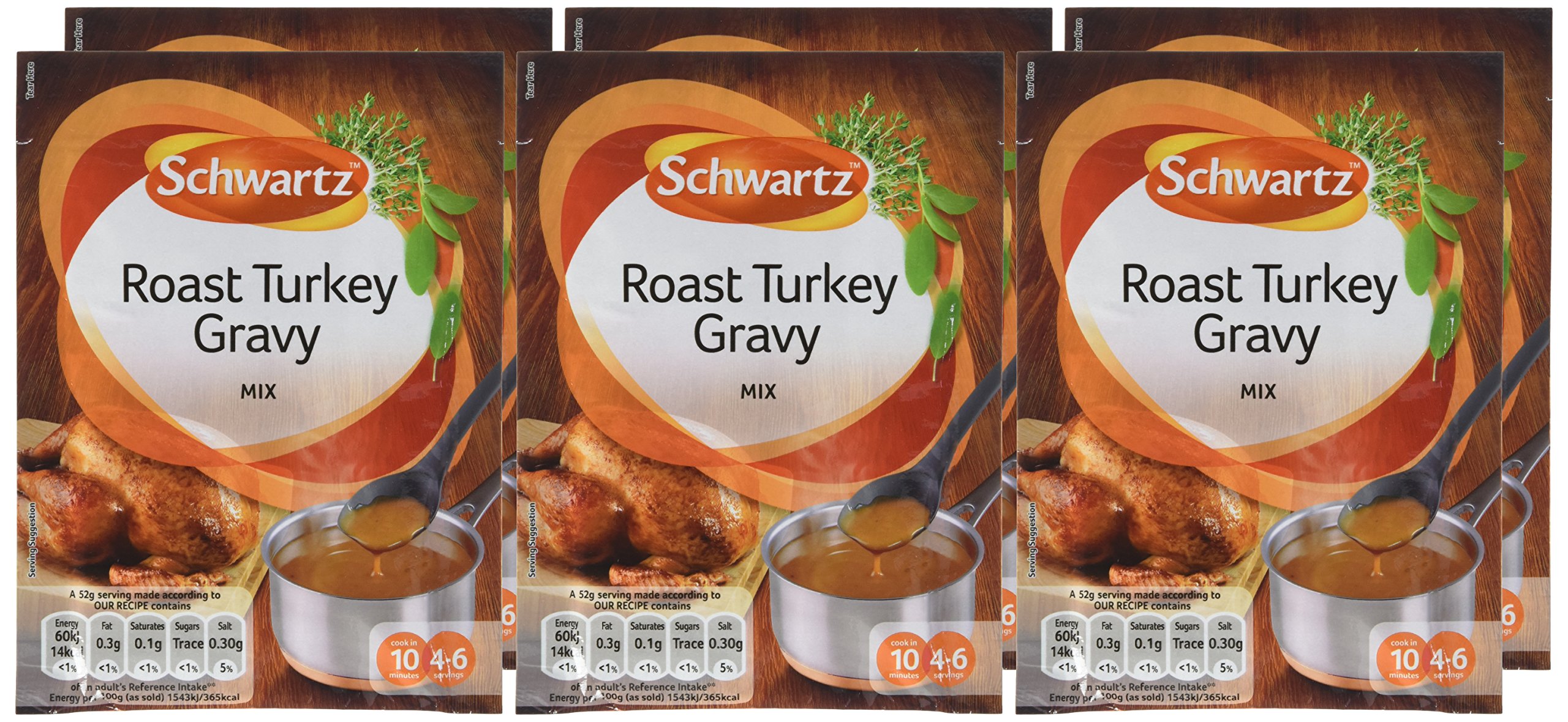 Schwartz Préparation de la Sauce à la Dinde Rôtie 24 g - Lot de 6