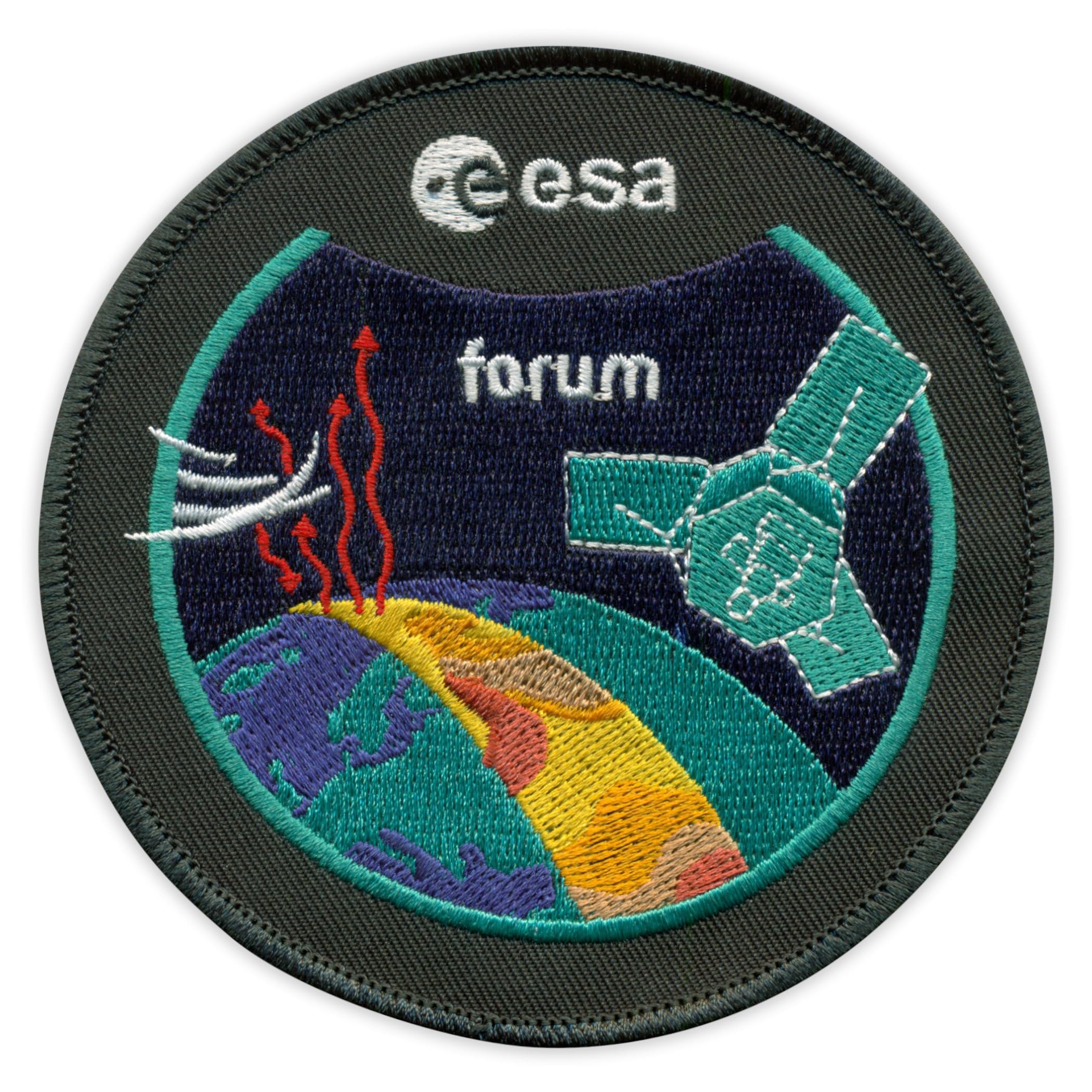 Set di 4 toppe termoadesive ricamate, motivo: Forum, ESA