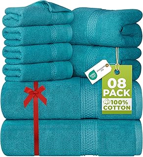 Utopia Towels 8 Piece Luxury Towel Set – Majestic Plush, Super Absorbent...