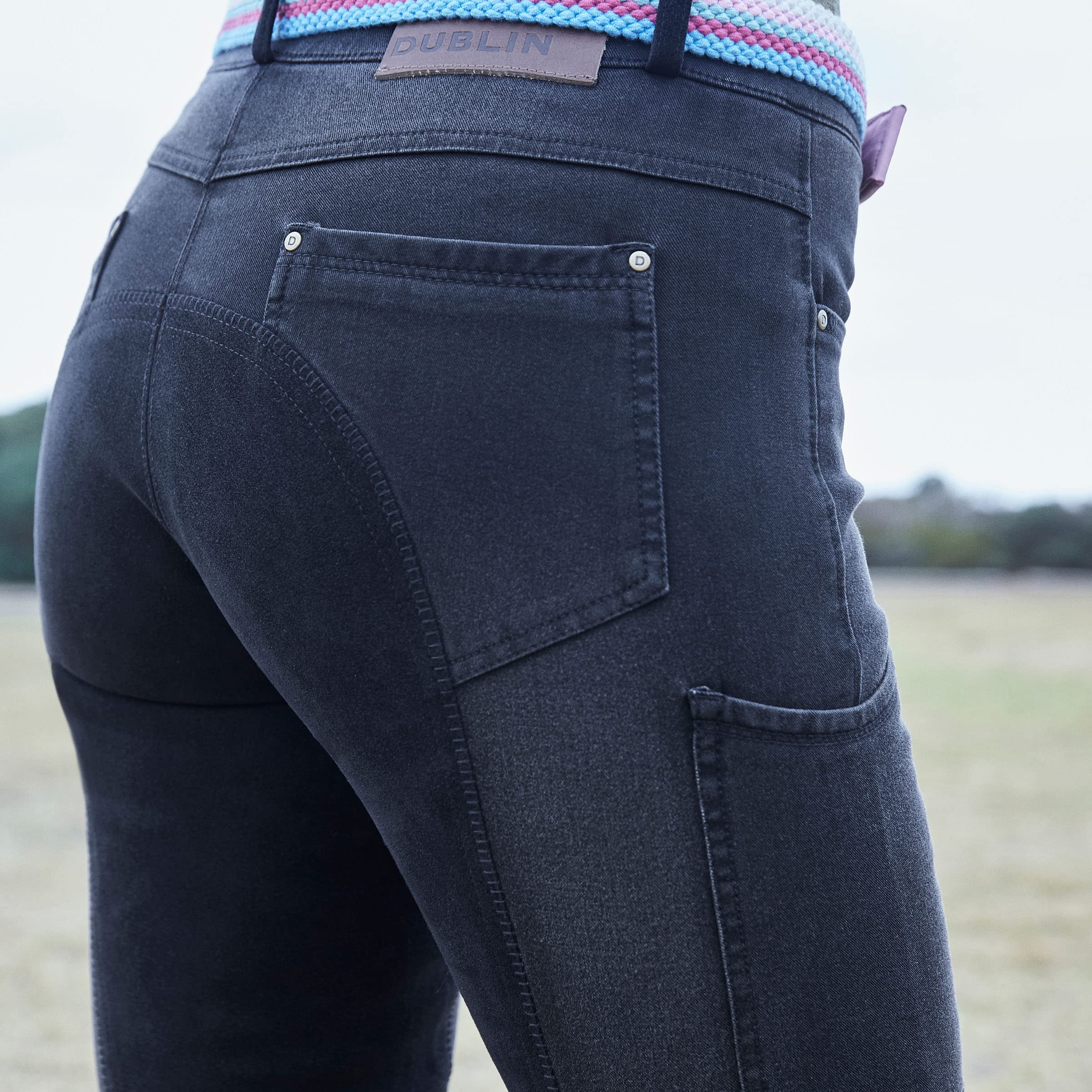 Dublin Pantalones De Mezclilla con Asiento De Gamuza Shona De Mujer Azul Vaquero