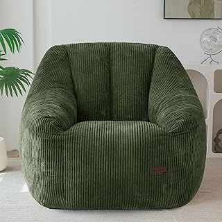 MAXYOYO Bean Bag Chair, Bean Bag Sofa with Filler, Cozy Living Room Chair for Adults and Kids, Stuffed Floor Sofa for Bedr Price In India