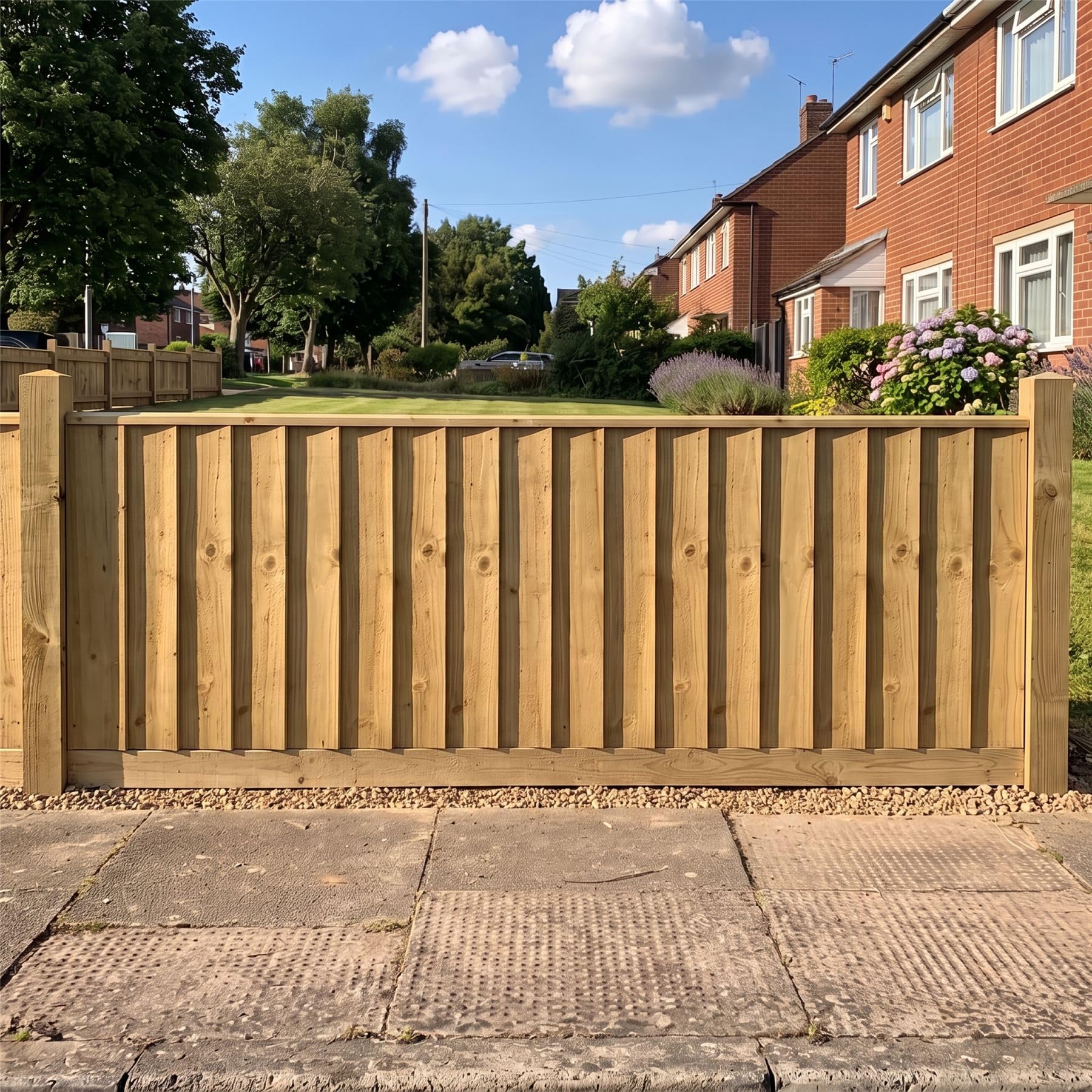 Wooden Garden Fence Panel, 6ft x 2ft Feather Edge Fully Framed (3 Pack) | 60cm High x 183cm Wide, Heavy Duty, Pressure Treated, Closeboard Design, for Perimeter Boundary & Outdoor Privacy Fencing