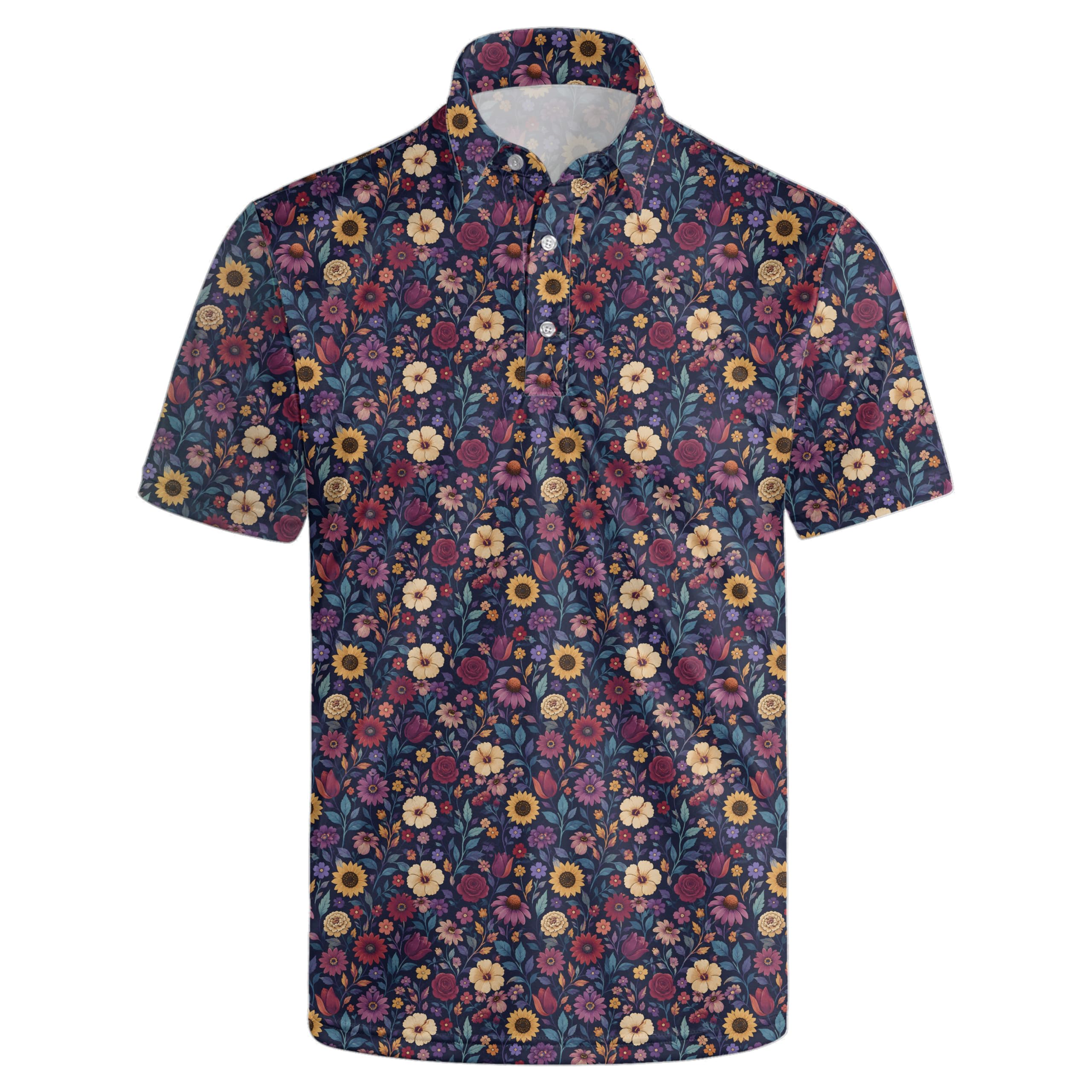 Men's Funny Golf Shirt Short Sleeve, Casual Polo Shirts for Men
