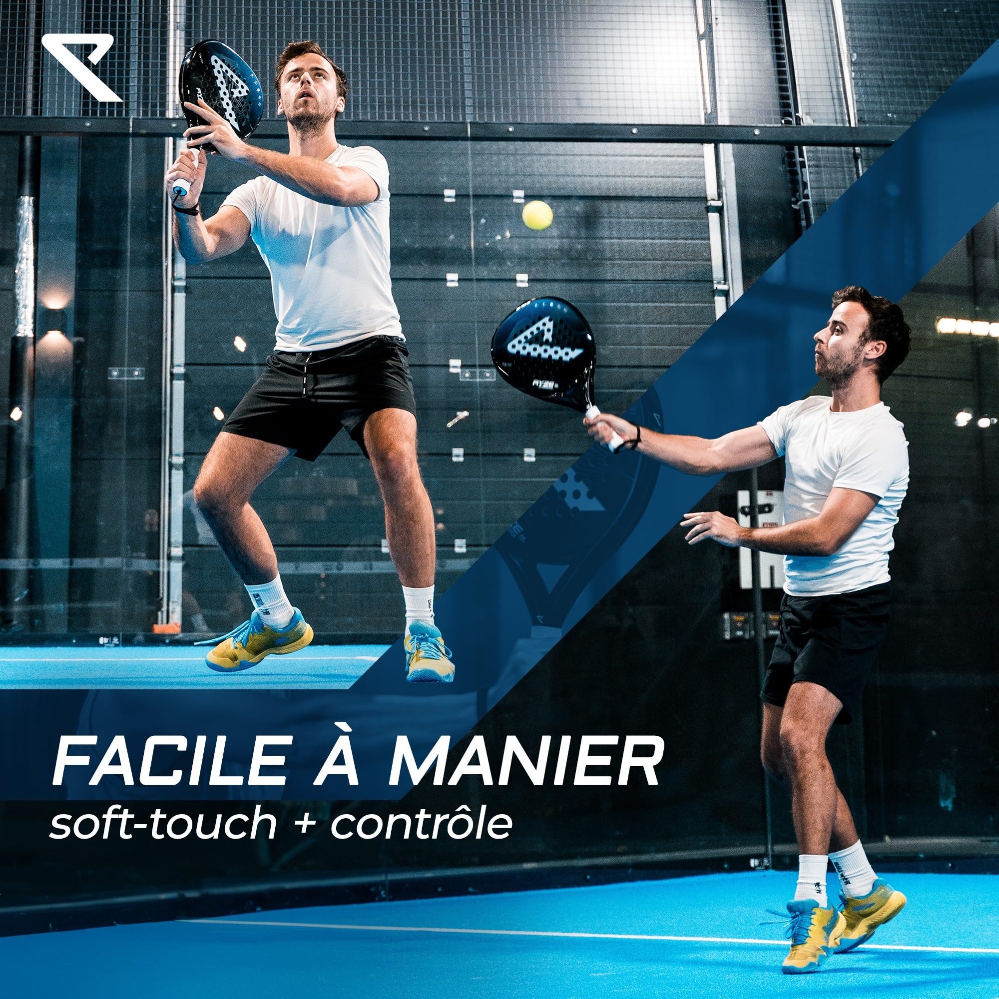RYZE Chimera Raquette de Padel - Carbone & Fibre de Verre - Contrôle + Précision Maximum - Padel Raquette avec EVA-15 Flex - Structure Légère 360g - Paddle Raquette pour Homme et Femme - Étui Inclus