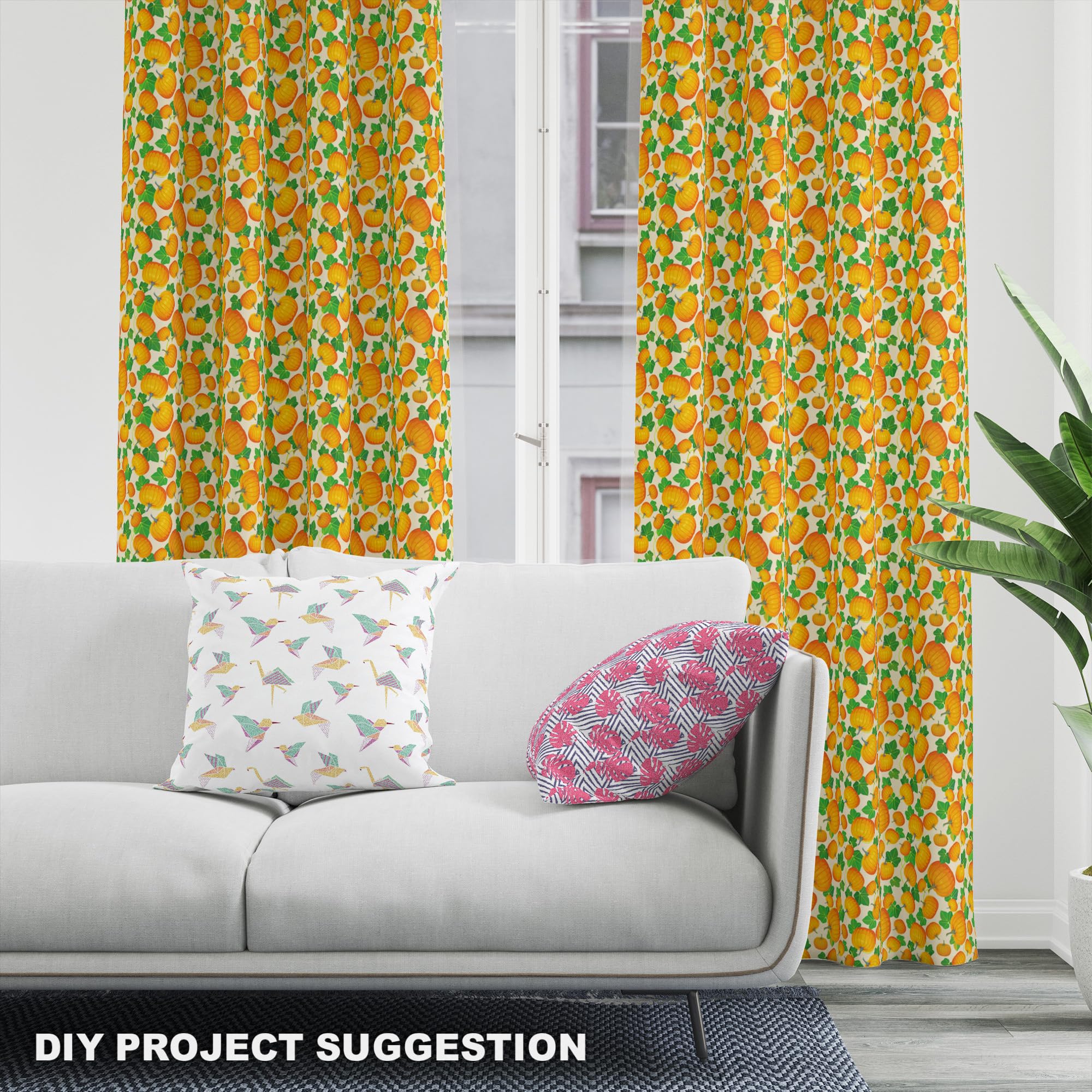 HEKO PANELS Tkanina velvet obiciowa drukowana, Dynie, 3 metry 140 x 300 cm