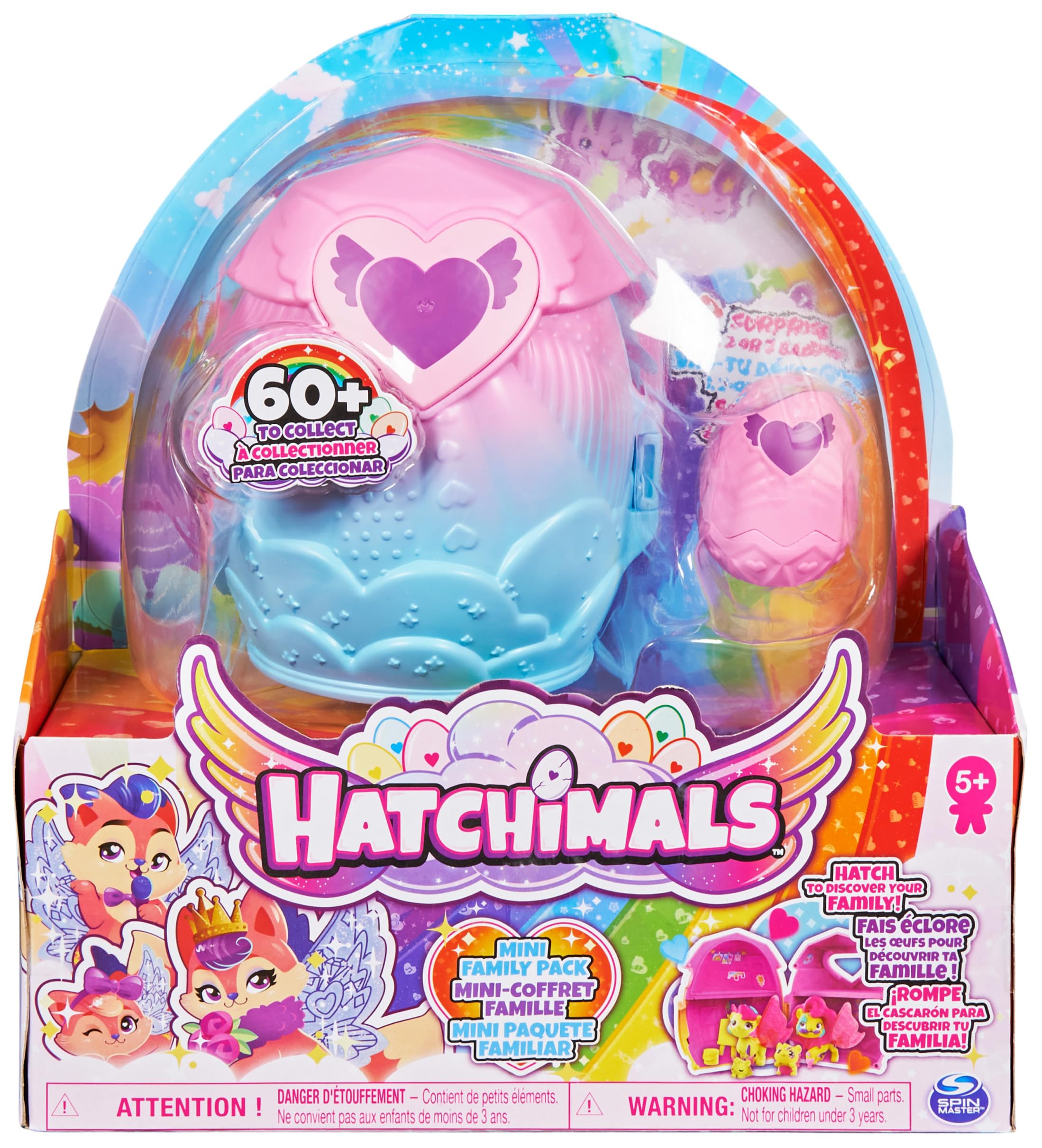 Hatchimals 6063120 CollEGGtibles zestaw rodzinny do zabawy z 3 postaciami i do 3 niespodziankami dla niemowląt (styl może się różnić), zabawki dla dzieci od 5 lat