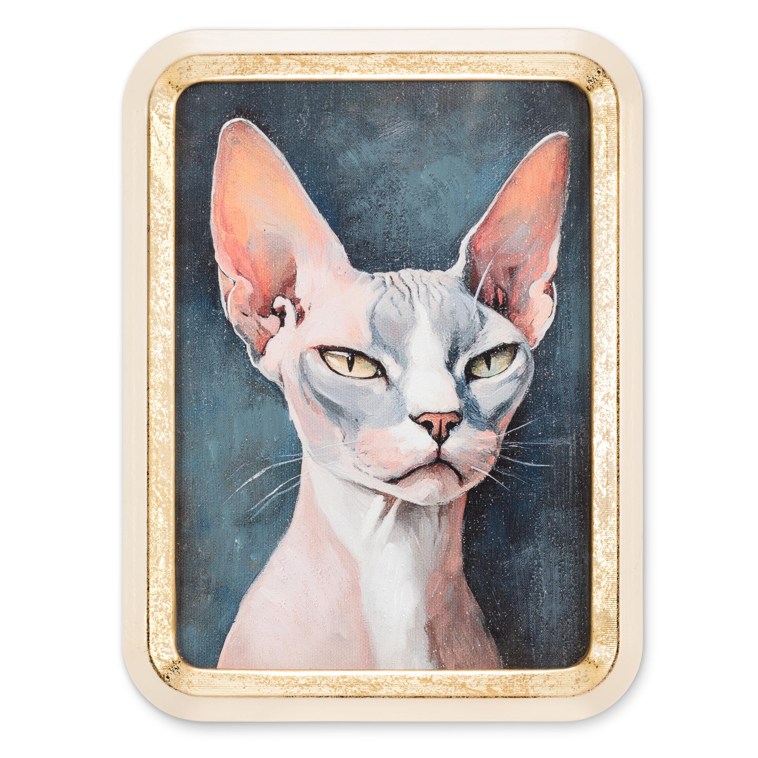 Elegant Sphynx Cat Portrait Artwork