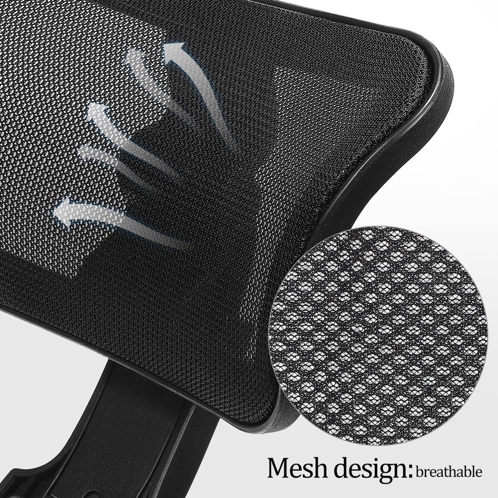 Supporto Poggiatesta per Sedia da Gioco e Ufficio, Cuscino Nero per Massimo Comfort, per Uso Estivo e Sedie Ergonomiche