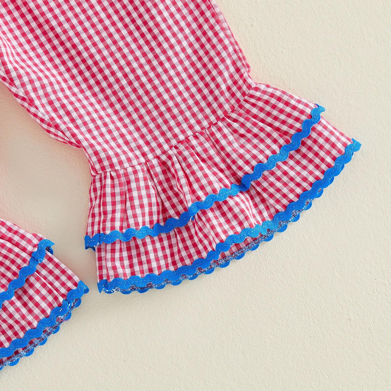 Thorn Tree Toddler 4th Of July Outfit Girl American Flag Overalls Flare Bottom Stars Jumpsuit Baby Summer Clothes