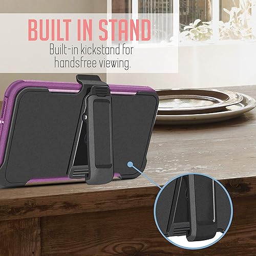 Miniatura 4 de Funda compatible con Motorola Moto G Stylus 2021, resistente, a prueba de golpes, cuerpo completo, protector de pantalla integrado, con soporte y