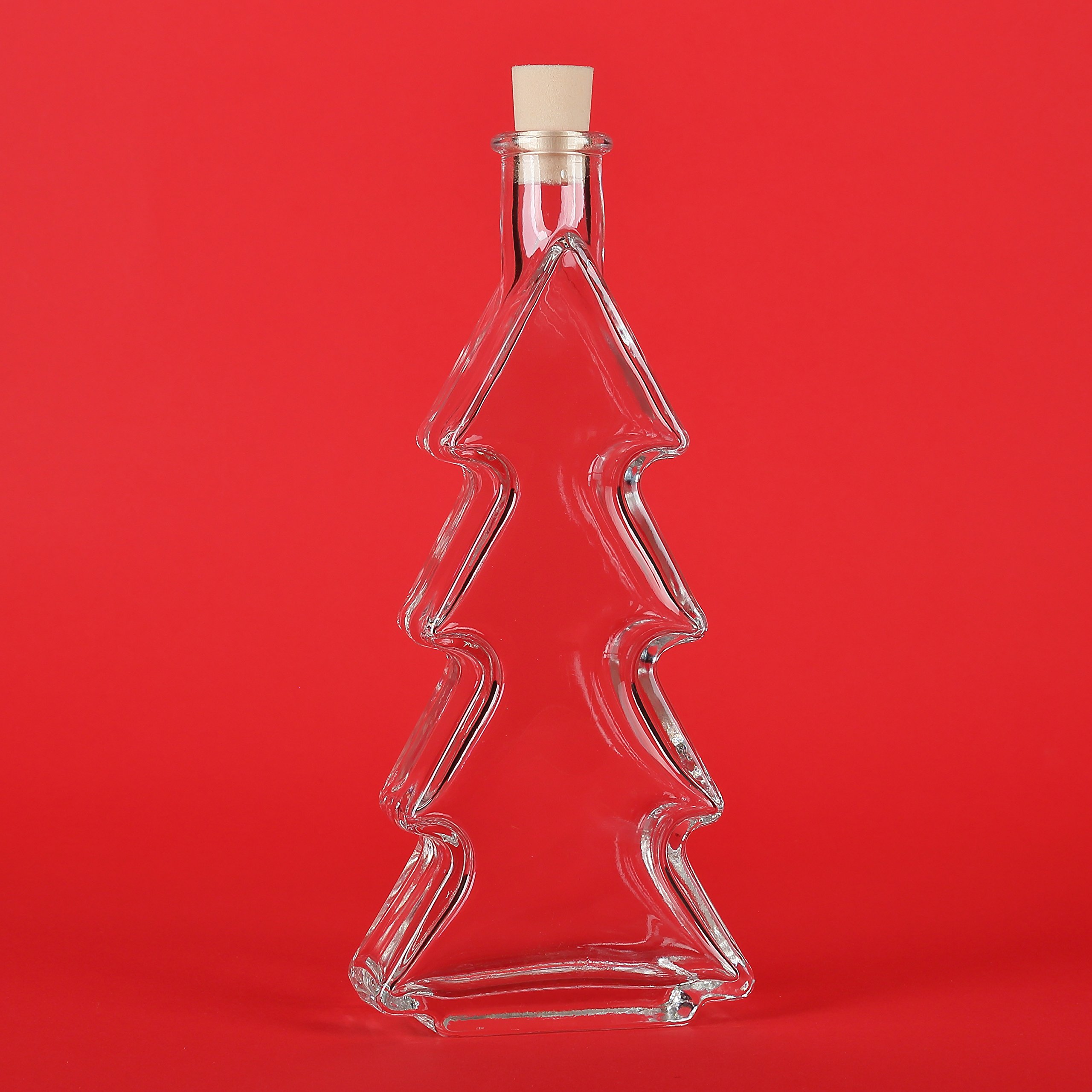 Bottiglie in vetro da 200 ml con tappo in sughero, 6 bottiglie riutilizzabili e ricaricabili a tenuta stagna per gin, birra casalinga, wisky, liqeur, grappa (6 x 200 ml)