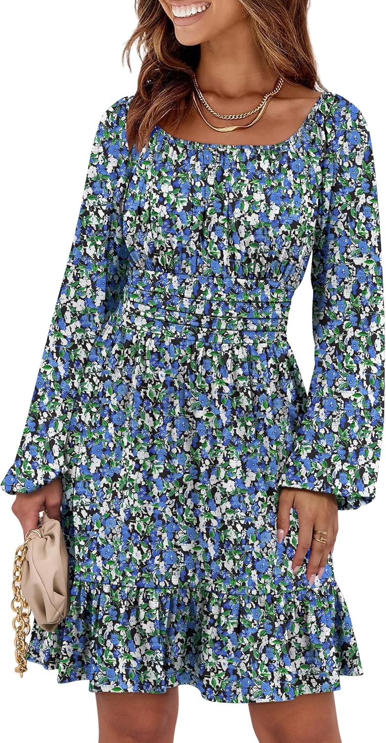 Blue Black Floral