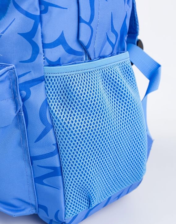 KPop Demon Hunters K-Pop Demon Hunters Derpy Tiger Blue Backpack | Kids School Bag with Front Zip Pocket | Padded Shoulder Straps & Chest Strap | K-Pop Demon Hunters Merch